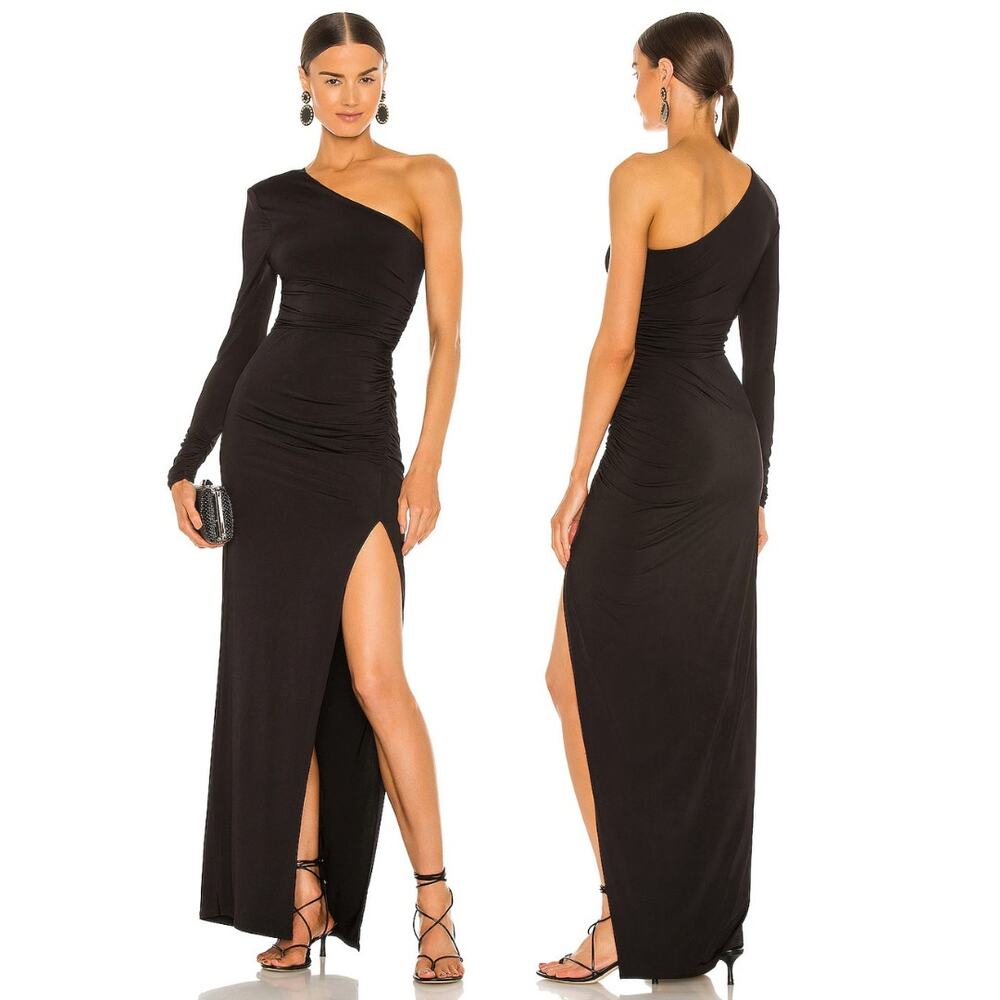 Michael Costello Gilly Maxi Dress Ruched Party Guest Prom Formal Evening Hoco 00